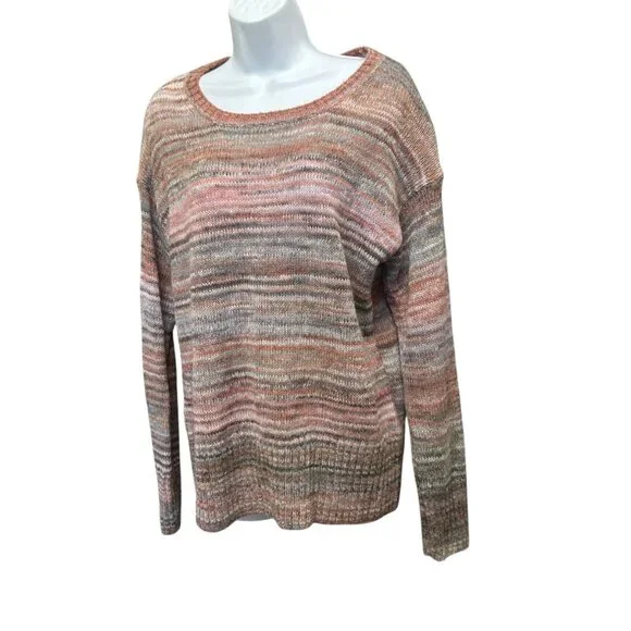 Esprit Striped Knit Top Soft Neutral Size L - Picture 4 of 7